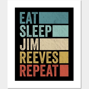 Funny Eat Sleep Jim Reeves Repeat Retro Vintage Posters and Art